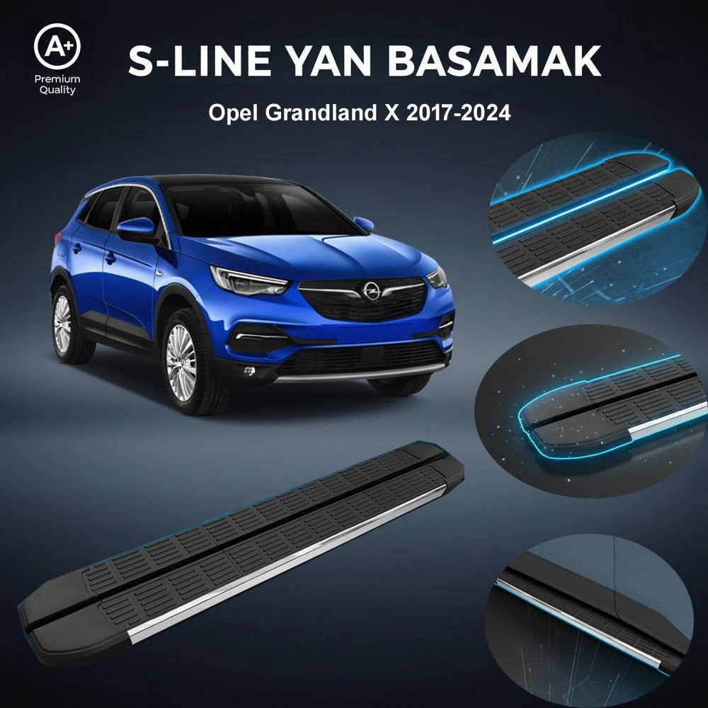 Opel Grandland X S-line Premium Krom Yan Basamak 2017-2024