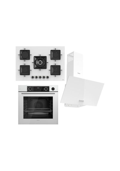 Ferre Steamart SS Serisi SS036 - XE64CB - D087 Kare Ankastre Beyaz Set