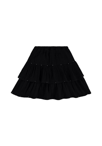 Civil Girls Taşlı Yıkamalı 10-13 Yaş Etek - Siyah