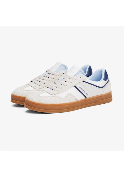 Tommy Hilfiger The Greenwich Mix Media Kadın Gri Sneaker En0en02730 Gri