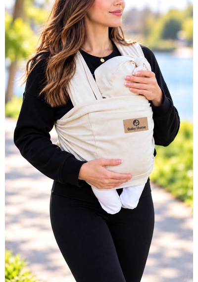 Baby Home Maren Anakucağı Cepli Bebek Taşıma Şalı, Bebek Askısı Sling