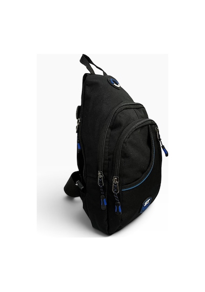 Seventeen Unisex Spor Çok Bölmeli Çapraz Askılı Body Bag Siyah-mavi