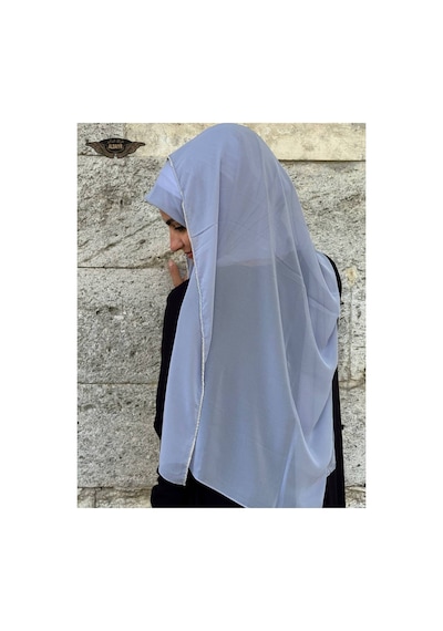 Aldaıyr Şifonlu Şal Taşlı Kenarında 180 Santa Taşlı Gri