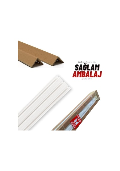 Bilarch 3 Raylı Korniş Perde Rayı Kaliteli Sağlam Ambalaj 320 Cm Çok Renkli