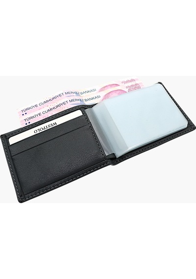 Westpolo Hakiki Deri Kağıt Para Ve Bol Şeffaf Kart Bölmeli Unisex Kartlık - 617 Gri