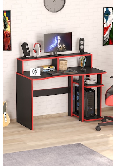 Oyuncu Masası Gamer Model Çalışma Masası Siyah-kırmızı Model Ada Model Oyuncu Masası Gamer Model Çalışma Masası Siyah-kırmızı Model Ada Model