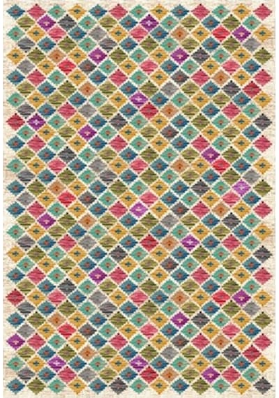 Çam Halı Gloria Td799 Multi Etnik Desen Dokuma Saçaklı Kilim