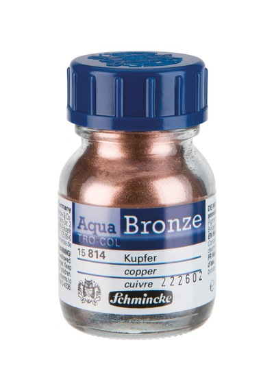 Schmincke Aqua Bronze Sulu Boya Yaldız Pigment 20 Ml 814 Copper 0,15 L