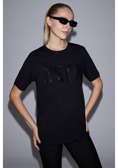 U.S. Polo Assn. U.s. Polo Assn. Kadın Siyah Tişört Basic 50321690-vr046