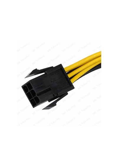 Pcie 6 Pin Dişi - 8 Pin Erkek Ekran Kartı Güç Adaptörü Kablosu