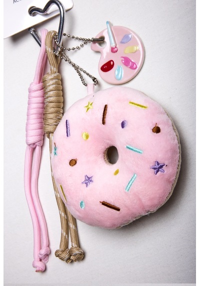 Standart Pembe Donut Detaylı Çoklu Charm Anahtarlık Çanta Kıyafet Ve Telefon Aksesuarı