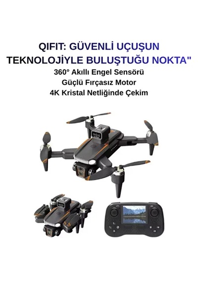 Akıllı 4k Kameralı Drone 360 Derece Engel Algılama Katlanabilir Kompakt Tasarımlı Ekranlı Kumanda Süper Drone