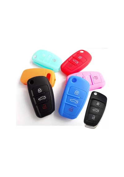 Audi Uyumlu A1 A3 A4 A6 Q3 Q6 Tt Anahtar Kilifi Slikon Anahtarlik 445400726
