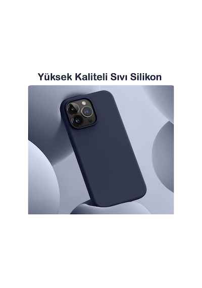 Apple Uyumlu iPhone 15 Pro Max Kılıf Kamera Lensli Lansman Silikon Kapak