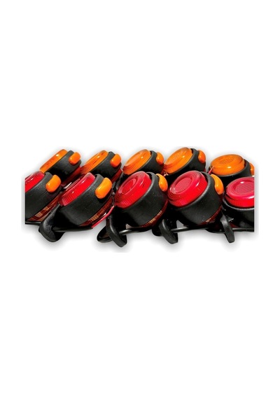 Ahmet Otomotiv 10 Adet Neon Mini Takoz Sarı-kırmızı 12v-24v