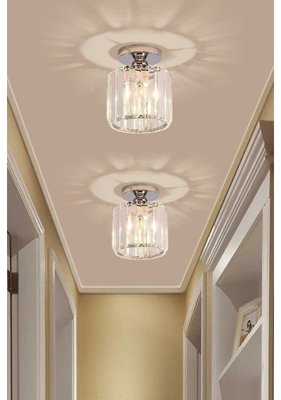 Luna Lighting LUNAMSLCH-1 Luxury Kristal Plafonyer Avize Krom