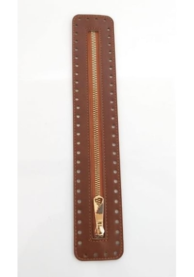 Angel Çanta Aksesuar Derili Fermuar Yeni Model Taba 30 Cm Light Gold