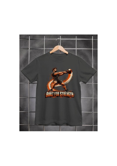 Segungear Builtforstrength Erkek Regular Fit Baskılı Spor Tişört Gri - 933733076 Gri
