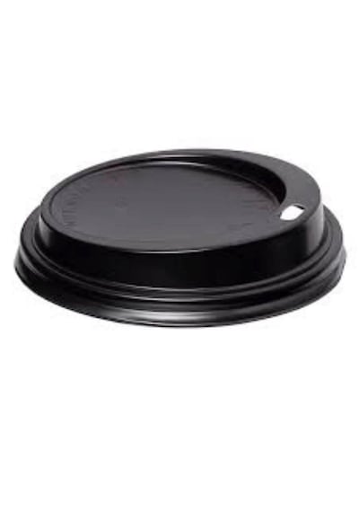 8 Oz Sıcak Kapak 100 Adet Siyah
