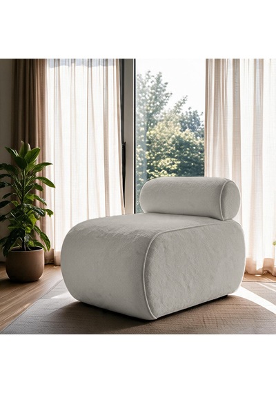 İnarch Dizayn Cosmo Berjer Modern Minimalist Konforlu Tekli Koltuk Açık Gri