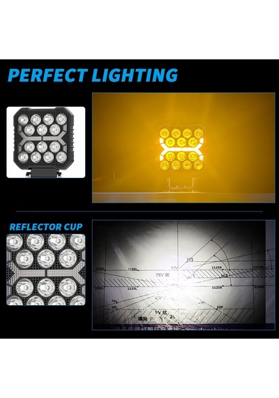 Oto Çalışma Lambası 4 İnç Selamlamalı Off Road Led Işık Sis Farı Ve Projektör Led Işık 12/24v