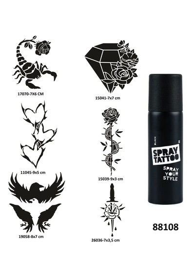Akrep Elmas Spray Tattoo Geçici Dövme Yapma Seti Sprey Dövme Kiti