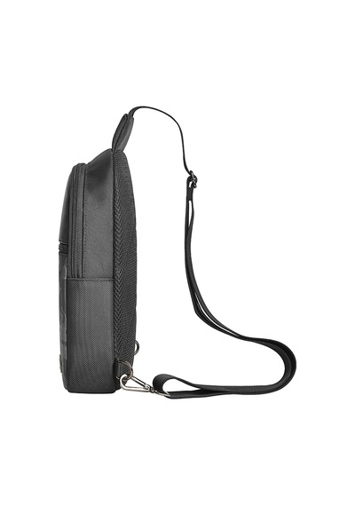Wiwu Salem Serisi Crossbody Su Geçirmez Polyester Kumaş Omuz Askılı Çapraz Vücut Çantası Siyah
