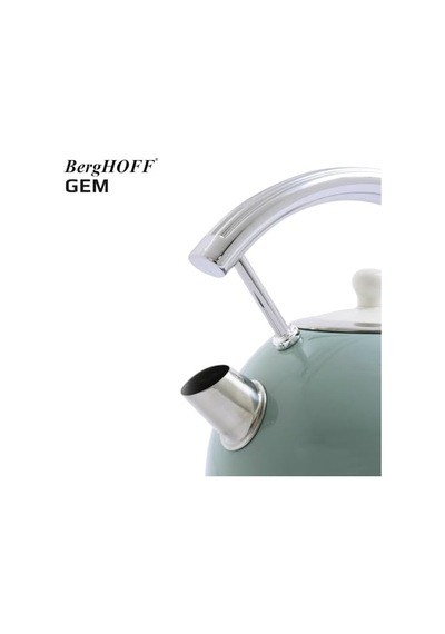 Gem Retro 1, 7 L Su Isıtıcı 2200 W, Paslanmaz Çelik Gövde Mint Yeşil