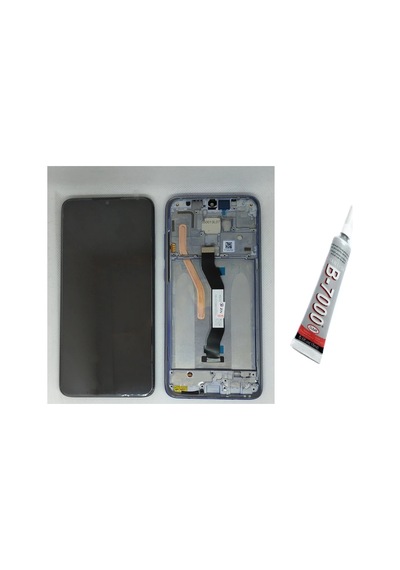 Redmi Note 8 Pro Çift Sim Ekran Dokunmatik Çıtalı Siyah B7000 Yapıştırıcı