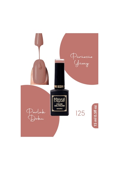 Misyul Uv Led Kalıcı Oje Nail Art 15 Ml 125