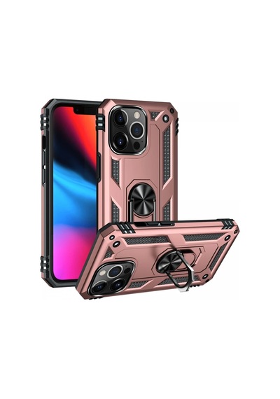 Apple İphone 14 Pro Kılıf Sofya Yüzüklü Silikon Kapak - Rose 0.2M-Çok Renkli