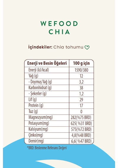 Wefood Siyah Chia 300 G