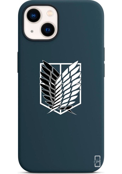 Apple Uyumlu iPhone 15 Mavi Lansman Kılıf Attack On Titan