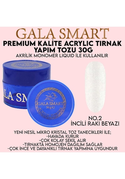 Akrilik Toz Premium 30 G - No:02 Gala Smart