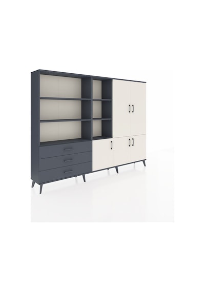 Arges Dolap 11 Raflı 3 Çekmeceli 5 Kapaklı 220x30x163 Antrasit-ay Antrasit-aytaşı/antrasit Arges Dolap 11 Raflı 3 Çekmeceli 5 Kapaklı 220x30x163 Antrasit-ay Antrasit-aytaşı/antrasit