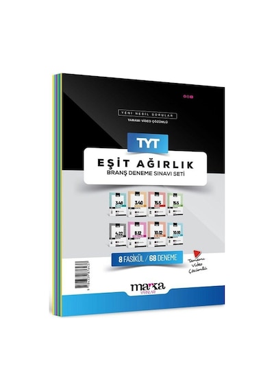 TYT Eşit Ağırlık Branş Deneme Sınavı Seti  -  8 Kitap Takım -  Marka Yayınları