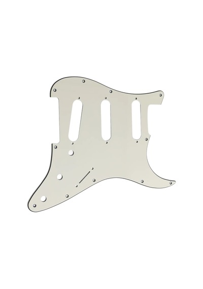 Stratocaster St Kasa Elektro Gitar Pickguard 3 Katmanlı 11 Delikli Düz Beyaz
