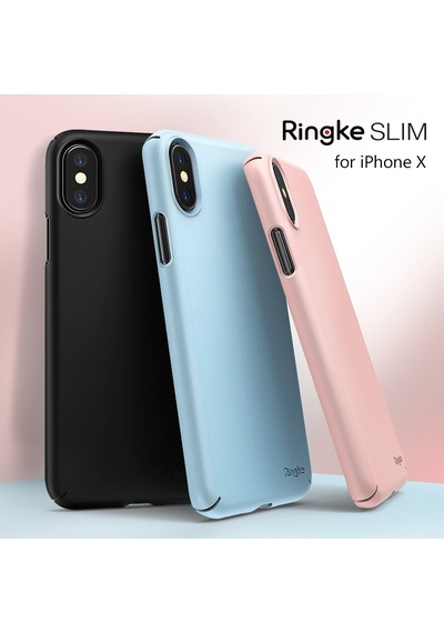 Ringke Slim Apple Uyumlu iPhone X İle Kılıf Peach Pink