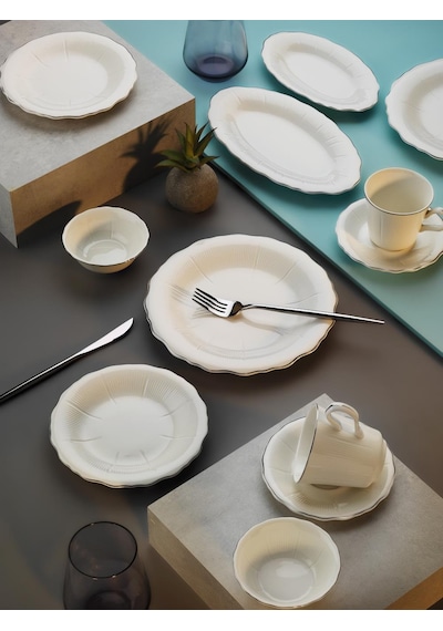 Aryıldız Ar248980 Sc Kate Platin Kahvaltı Takımı 32 Parça Gümüş