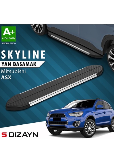 S-dizayn Mitsubishi Asx Skyline Krom Yan Basamak 183 Cm 2010 Üzeri A+ Kalite