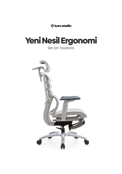 Rosso Ergonomik Çalışma Koltuğu - Beyaz