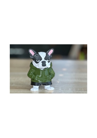 Kapüşonlu Fransız Buldog Figürü 10cm