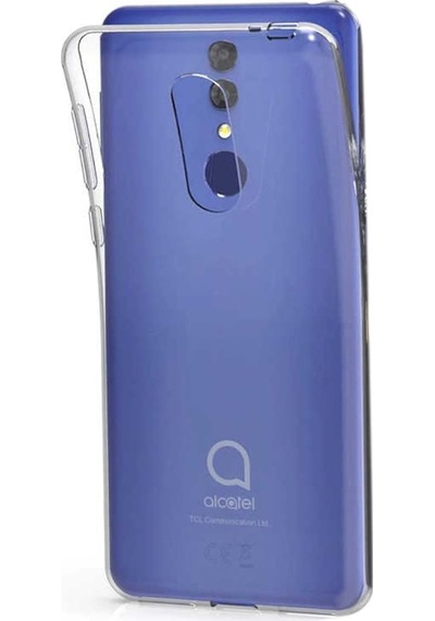 Alcatel 3 2019 Kılıf Süper Silikon Yumuşak Korumanano Glass Şeffaf