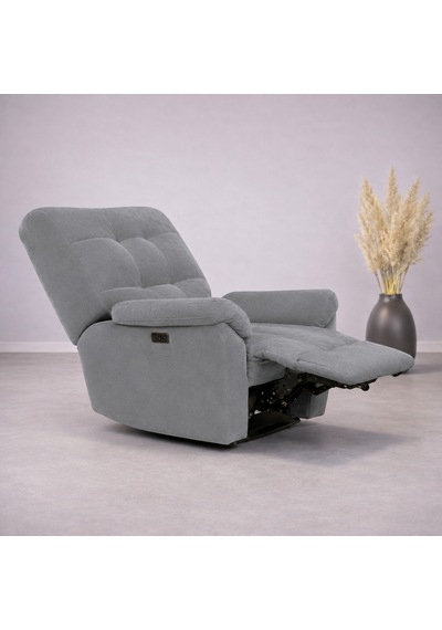 Smarto Relax Porto Comfort Elektrikli Döner Sallanan Tv Koltuğu Kontrol Panelli Ergonomik Polyester Baba Koltuğu Siyah