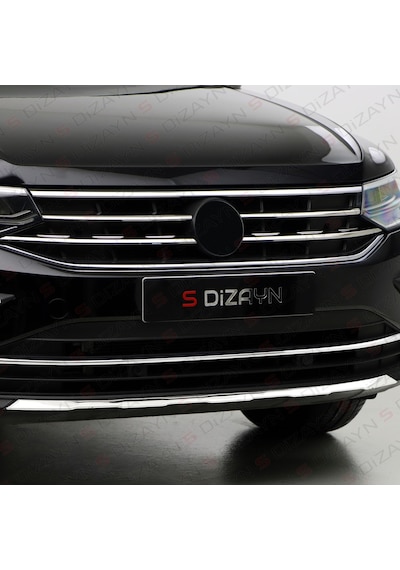 S-Dizayn Vw Tiguan Krom Ön Tampon Çıtası 2020 Üzeri Parlak Krom