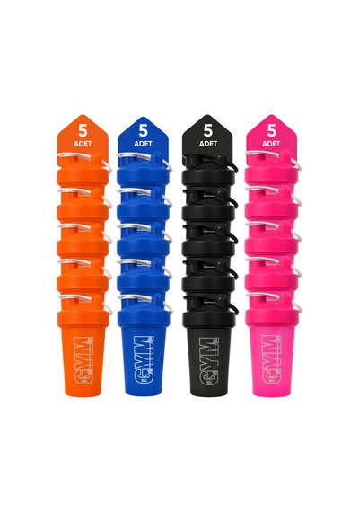 Gym Shaker 550 Ml Ölçekli Ve Sızdırmaz Kapaklı Protein Shaker 20'li Set Çok Renkli