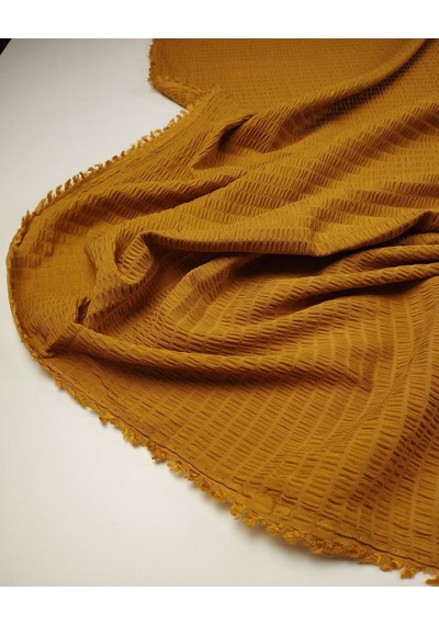 Hardal Renk Köpük Gofre Viskon Dokuma 130x220cm-10699 Hardal