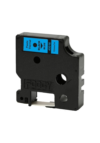 Foogy Dymo D1 Etiket Muadili 12 MM X 7 M Mavi-Siyah