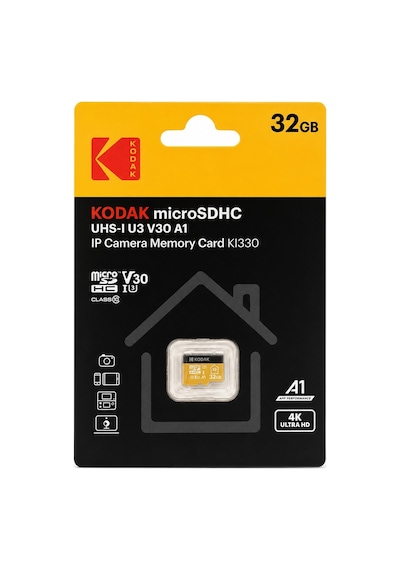Kodak 32gb Uhs-ı U3/v30/a1 Güvenlik Kamerası İçin Micro Sd Kart Kı330
