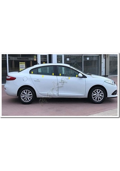 Renault Fluence Krom Cam Çıtası 2010-2016 4 Parça Paslanmaz  Çelik